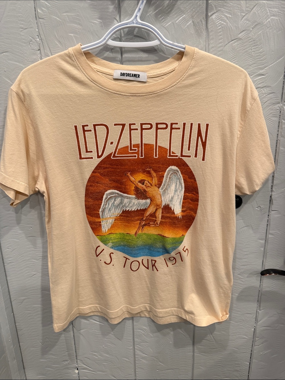 Daydreamer Led Zeppelin 1975 Angel Graphic Tee XS NWOT